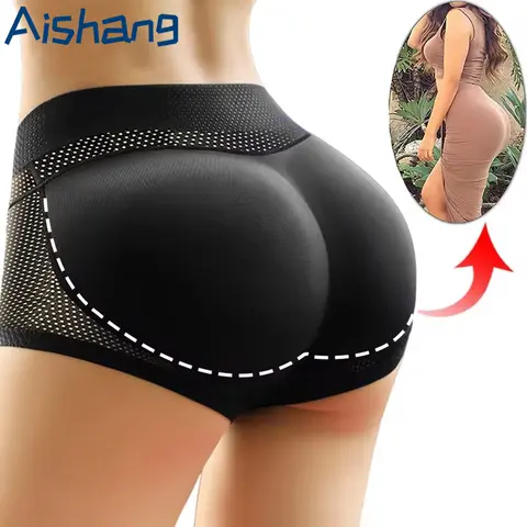 여성 패딩 업 Shapewear 팬티 엉덩이 기중 장치 셰이퍼 가짜 엉덩이 엉덩이 엉덩이 패드 보이지 않는 컨트롤 팬티 슬리밍 속옷