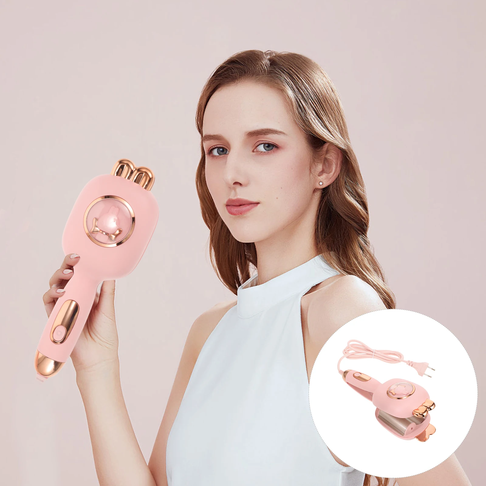 

Curling Iron Wave Hairs Hair Perm Student Hairs Curler Portable Adjustable Household Cute Tool