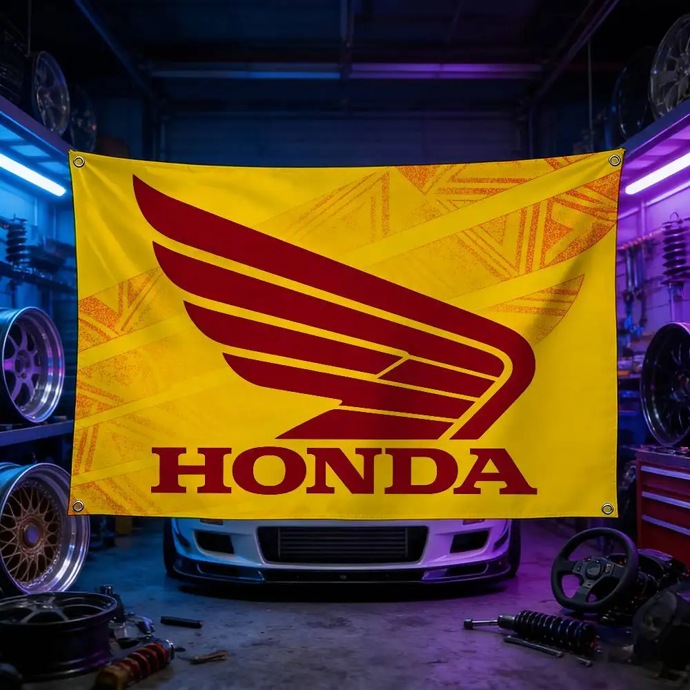 

Флаг для мотоцикла HONDA, 120 г, из матового полиэстера, с сублимационной печатью, прочный, для декора дома, мероприятий, подарок на выпускной