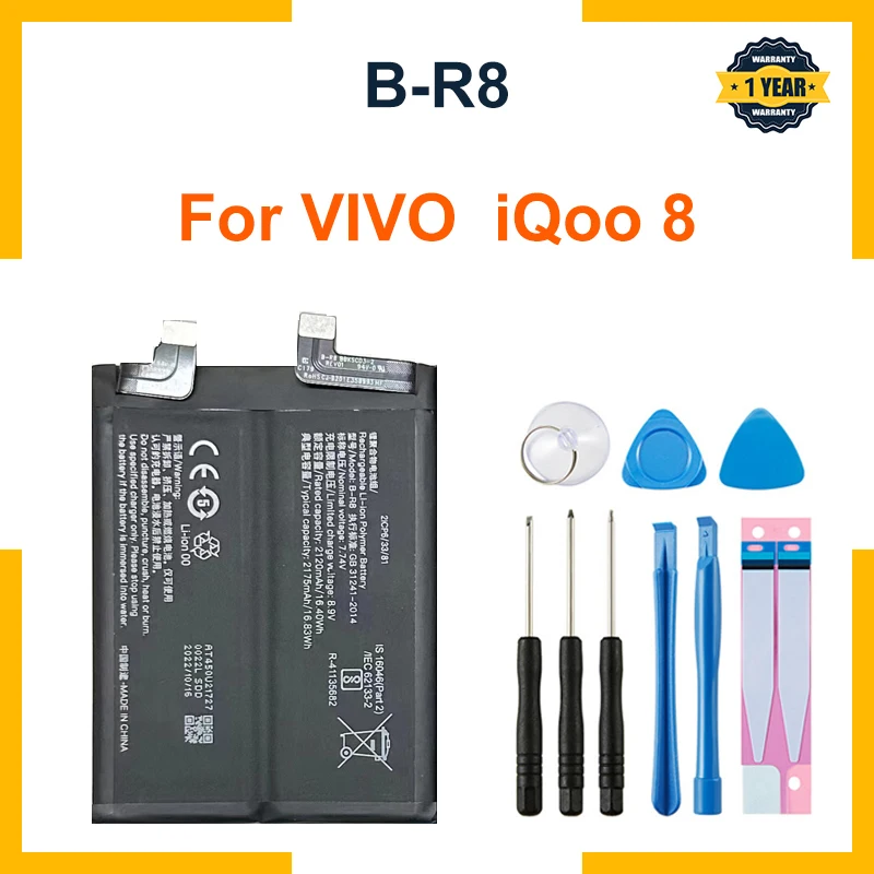 B-R8 Battery For VIVO  IQOO 8 Repair Part High capacity Capacity Phone Batteries