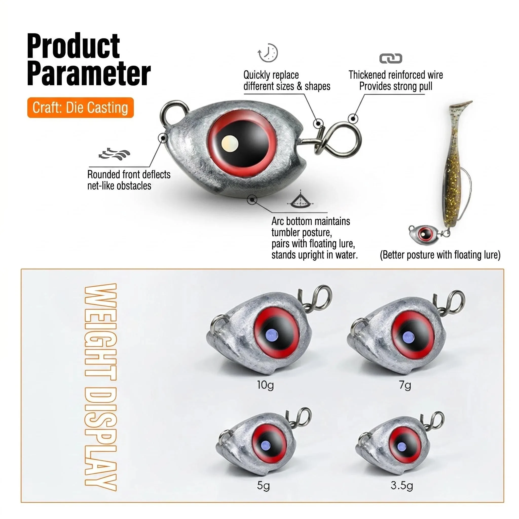 5PCS 3.5g 5g 7g 10g Wobbler Ji - Fishing Equipment Stores recensione e prezzo