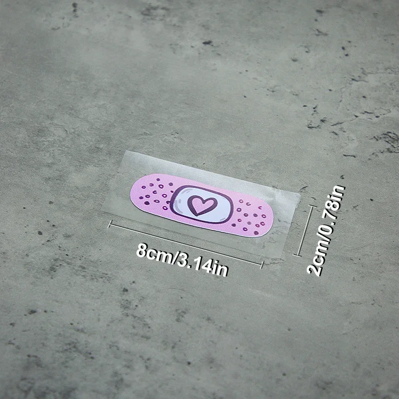 1PC「ハートと絵文字付き包帯」車オートバイデカール、ユニークなデザインのステッカー、自動車オートバイの外装スタイルとパーソナライゼーション用