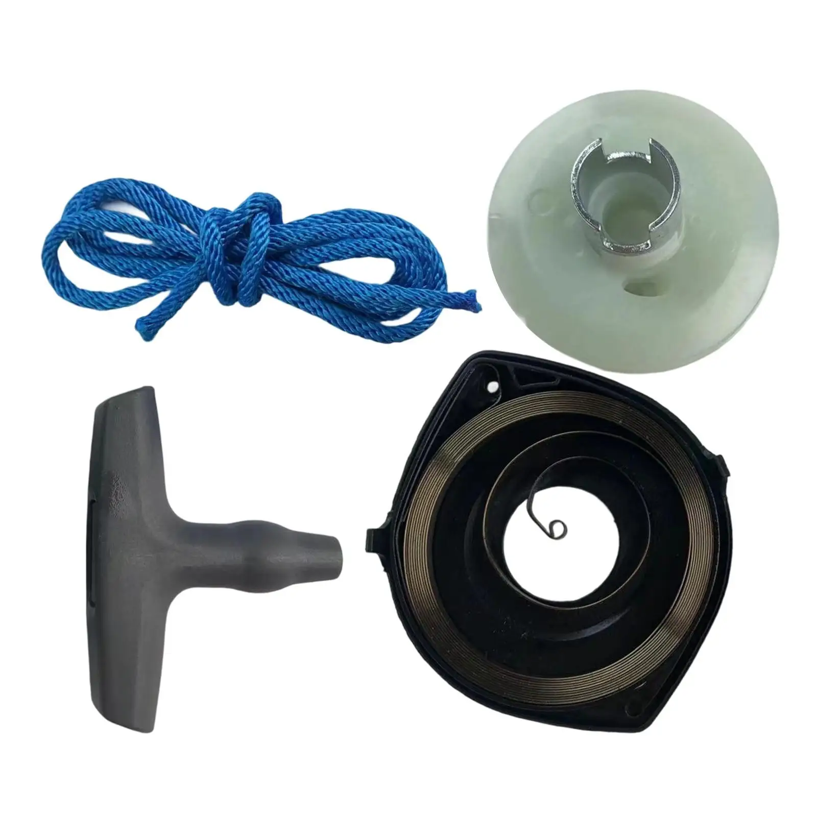 Starter System Repair Kit Starter Handle Rope Pulley and Rewind Spring Chainsaw Compatible for K650 K750 K760 K970
