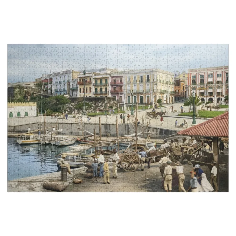 

Old San Juan Marina, Puerto Rico in the year 1903 Jigsaw Puzzle Customized Picture Personalized Toys Puzzle