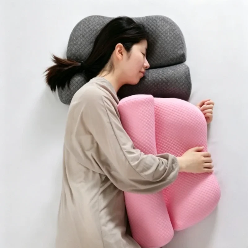 Cervical Pillow Memory Foam Core, Ergonomic Curve Design, Enhanced Neck Contour, Head Support, Relieves Fatigue