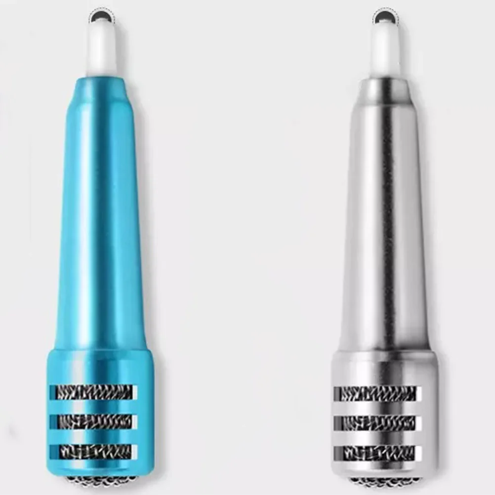 

Mini Karaoke Microphone Silver Portable Condenser Mic For Phone Laptop Computer Voice Recording Internet Chatting