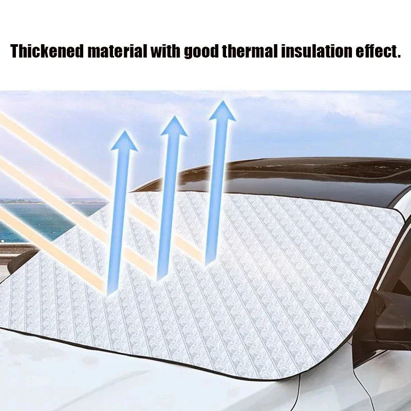 

Автомобильный снежный щиток, переднее лобовое стекло, незамерзающий зимний ветрозащитный щиток, противоснежный щит, зимний чехол, водонепроницаемый и дождевик