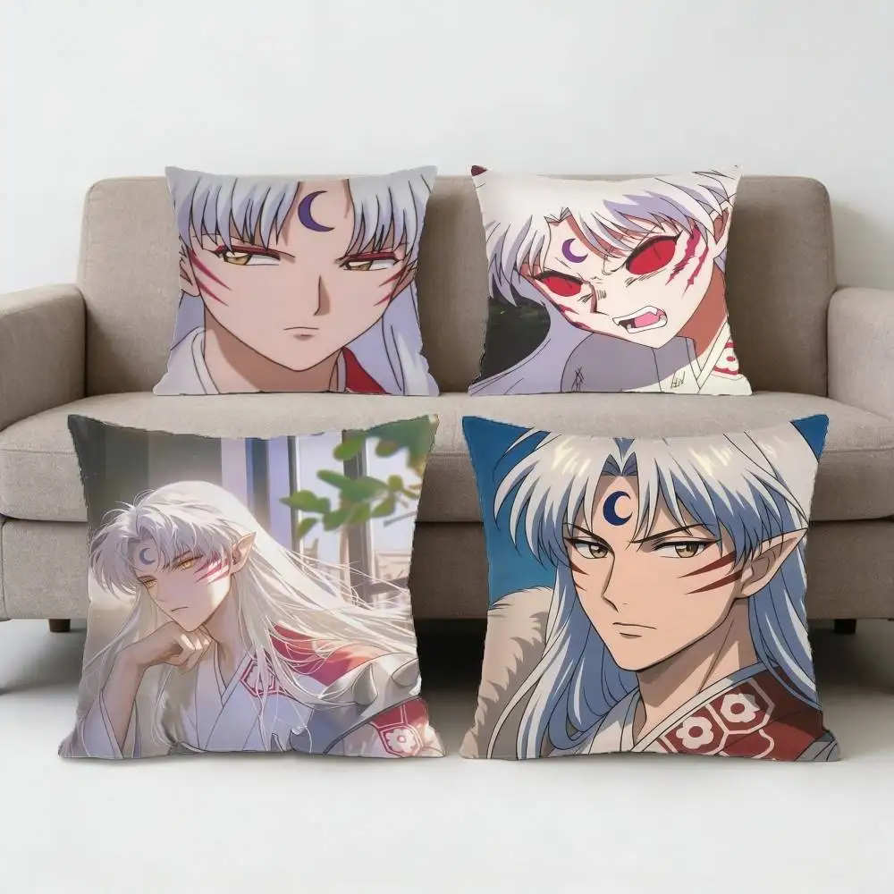 

Anime Sesshoumaru Pillow Case Sofa Living Room Bedroom Headboard Backrest Cushion Square Cushion Nap Time