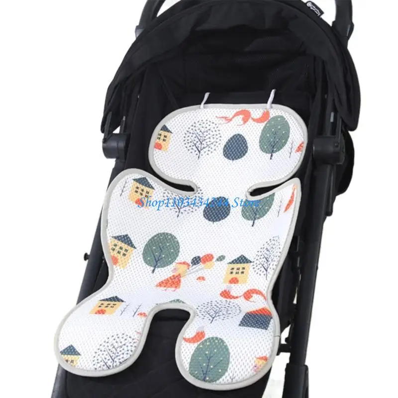 Baby Stroller Liner Baby Car Body Support Cushion Comfortable Baby Pad Baby Pram Cushion Cartoon Cushion