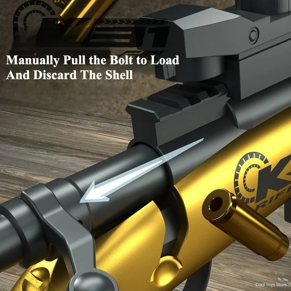 Pistolet na kulki K-31, zabawka pistoletowa z ręcznym mechanizmem ładowania, do gier bitewnych CS na zewnątrz, prezent świąteczny dla dzieci i dorosłych.