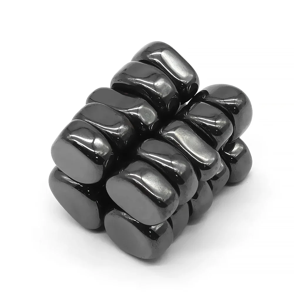 Polished Black Lodestone Magnet Multi-functional Magnetic Block Relieve Stress Entertainment  Magnetic therapy Fridge Magnets