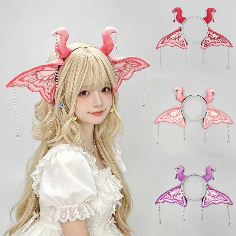 New Butterfly Beast Ear and Hair Bracelet Showcases Abicos Props Gothic Style Gorgeous Butterfly Ear Headpiece