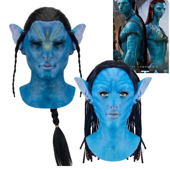 

Avatar Latex Mask Halloween Party Cosplay Adult Movie Avatar Mask Carnival Costume Party Props Cosplay Mardi Gras Mask