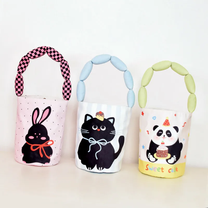 Girls Bucket Bag Cartoon Animal Print Cute Kids Handbag 2026
