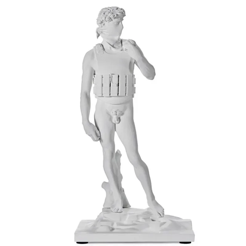 

36.5cm Abstract Bomb David Statues Michelangelo Buonarroti Art Sculpture Resin Art&Craft Home Decoration Accessories model gift