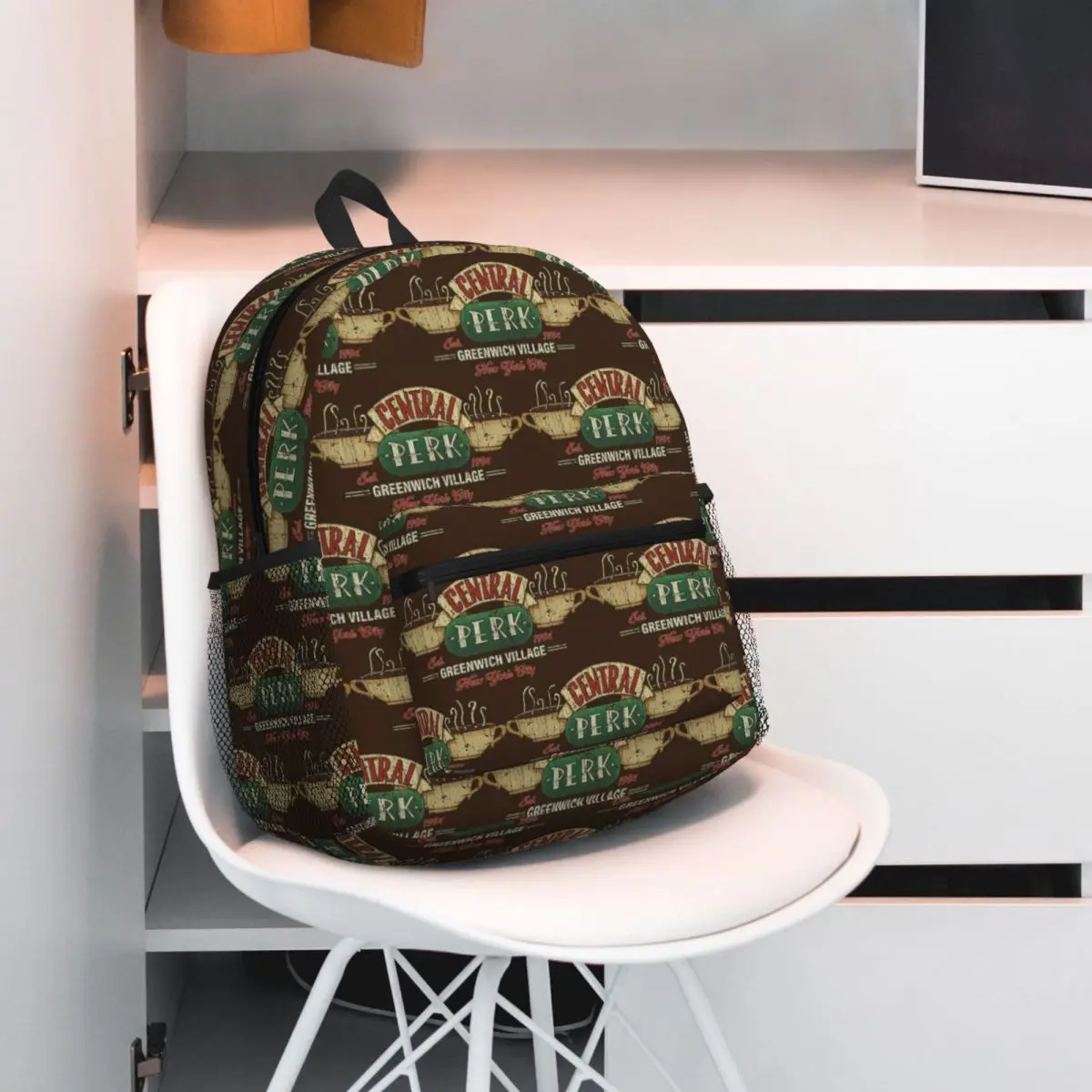 Central Perk Friends Logo Backpack Daypack Large Capacity Boys Girls BookBag School Bag Shoulder Bags for Men Women