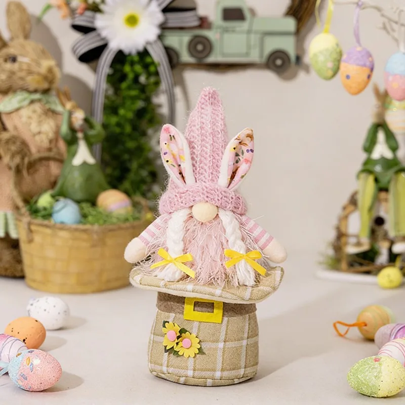 

Hat Gnomes Indoor Decorations, Spring Summer Handmade Stuffed Plush Gnome Holiday Decorations