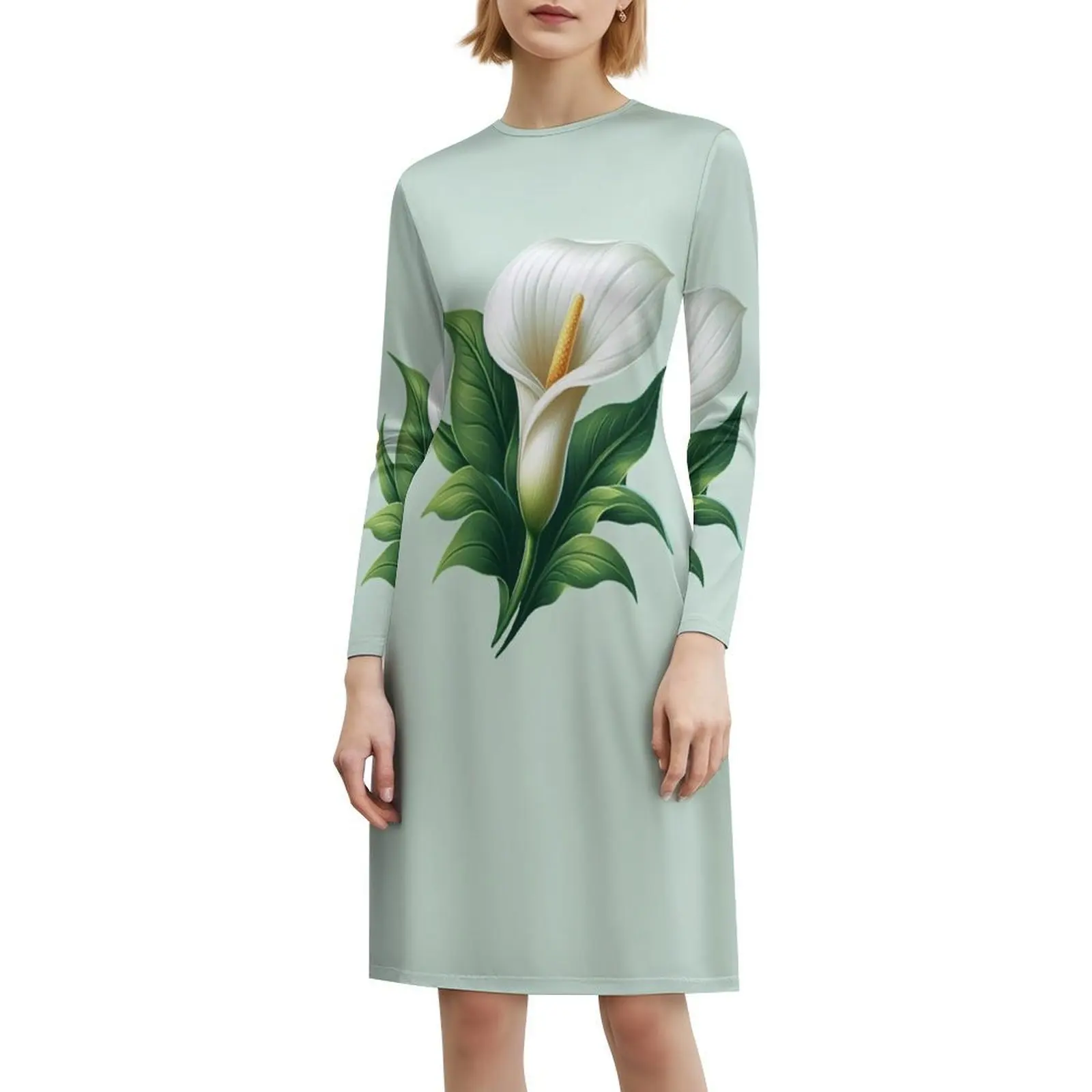 カラリリー プレッピースタイル ミニドレス 女性用 Aライン ルーズフィット カジュアル デイドレス カラリリー レディース服