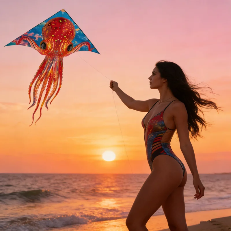 Octopus Vliegers vliegen voor kinderen vliegers Outdoor spelen vlieger enkele lijn winder professionele vlieger vogel vlieger slang vliegers fabriek koi