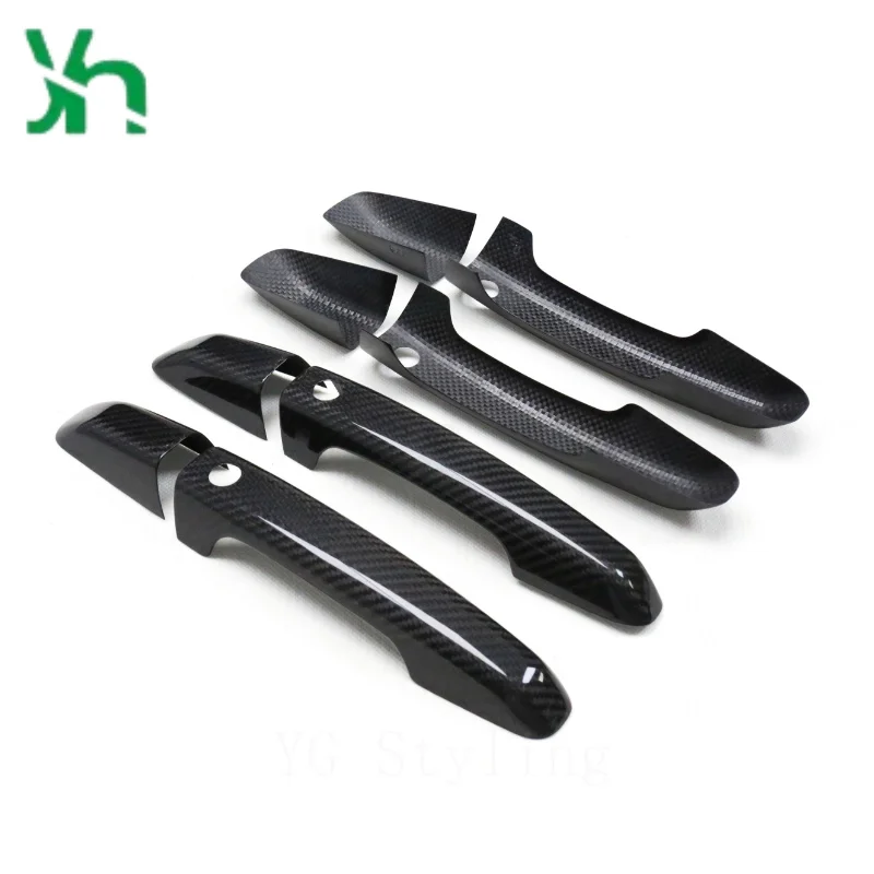 لاند روفر 2017 + غطاء مقبض الباب من ألياف الكربون الجافة الحقيقية ملحقات الكسوة الخارجية #2