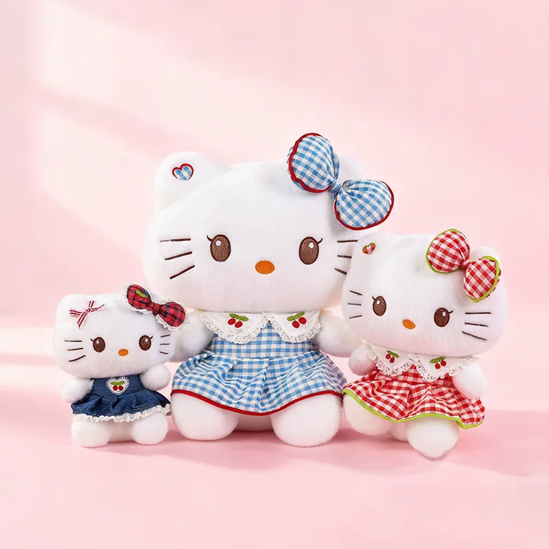 Nuevo Sanrio 60cm Sakura KT gato de peluche de juguete con vestido de flores muñeca bonita Animal relleno para niños cumpleaños regalo de Navidad para niñas