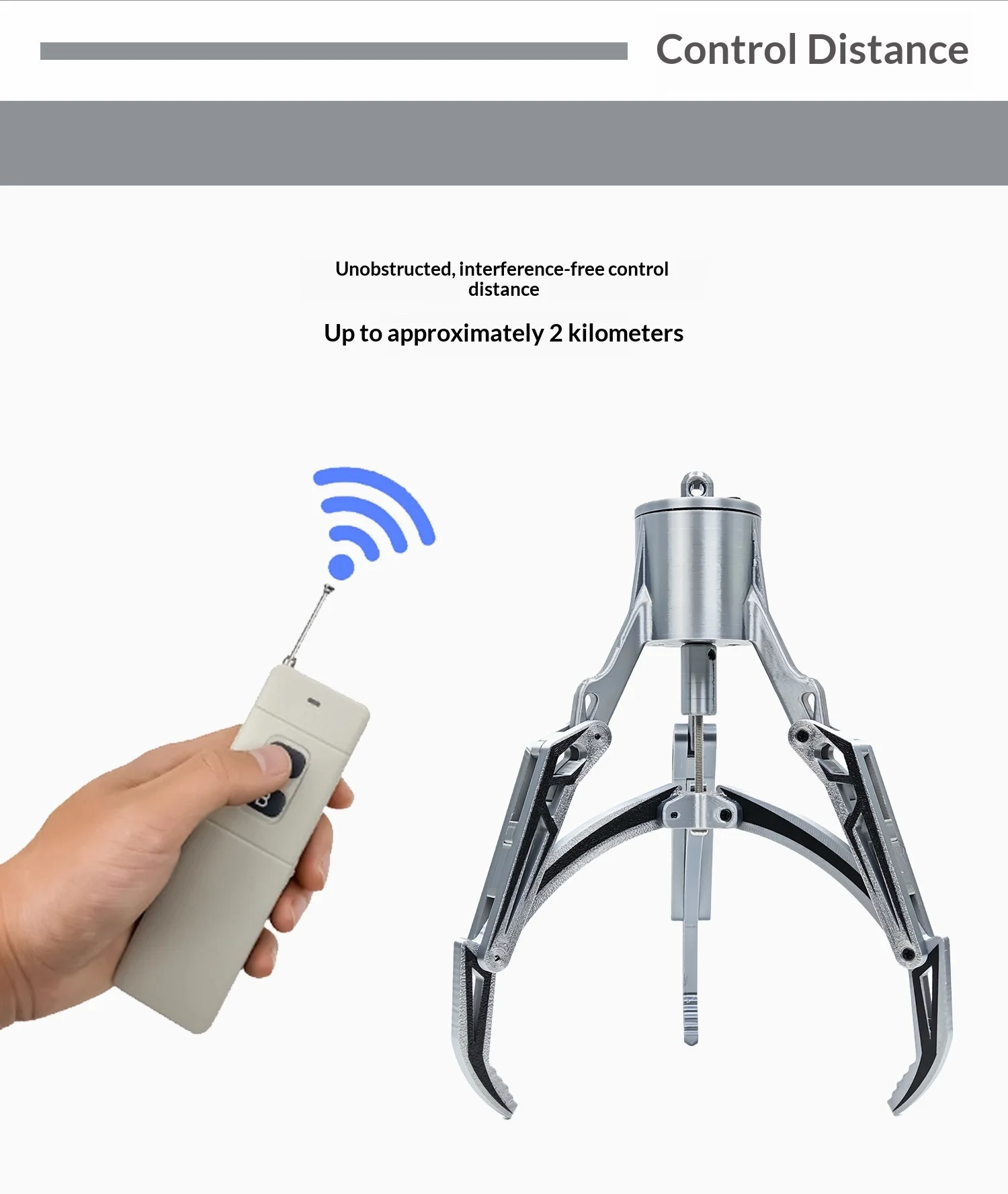 Universal Drone Remote Control Mechanical Claw - Long-Distance Control & Fast Charging, Expansion Accessory for DJI/Autel/Hubsan