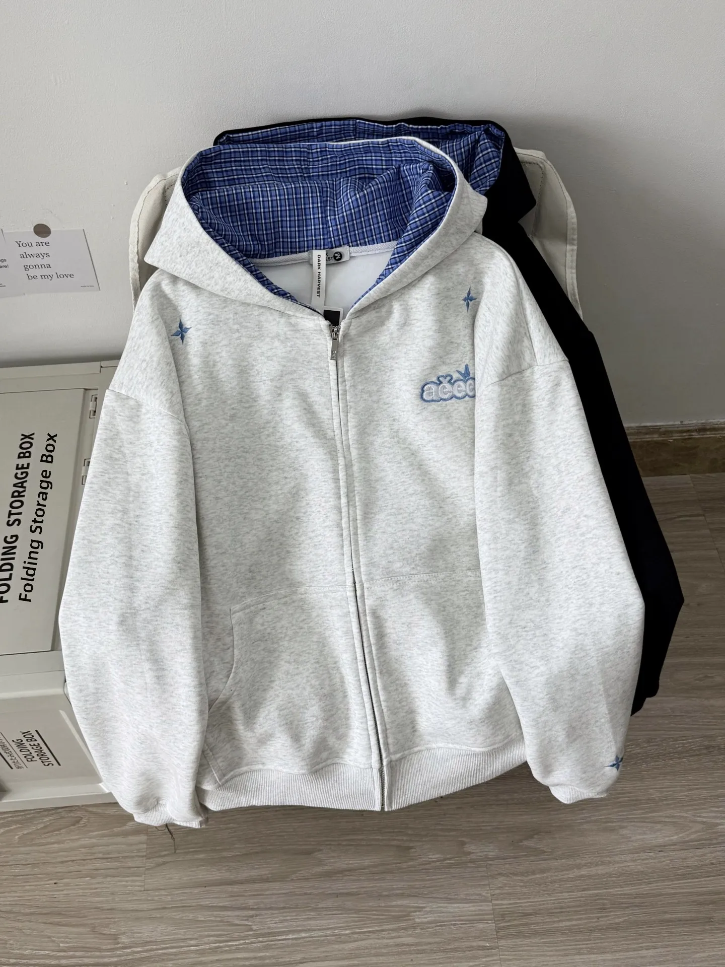 

Женская толстовка с вышивкой букв и цветными блоками, утепленная флисовая, осенне-зимняя верхняя одежда, кардиган с длинными рукавами