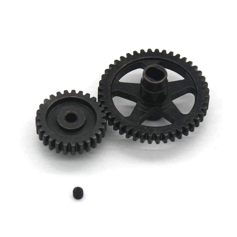 Steel 44T Reduction Gear And 27T Motor Gear For Wltoys 144001 144002 144010 124016 124017 124018 124019 RC Car Parts