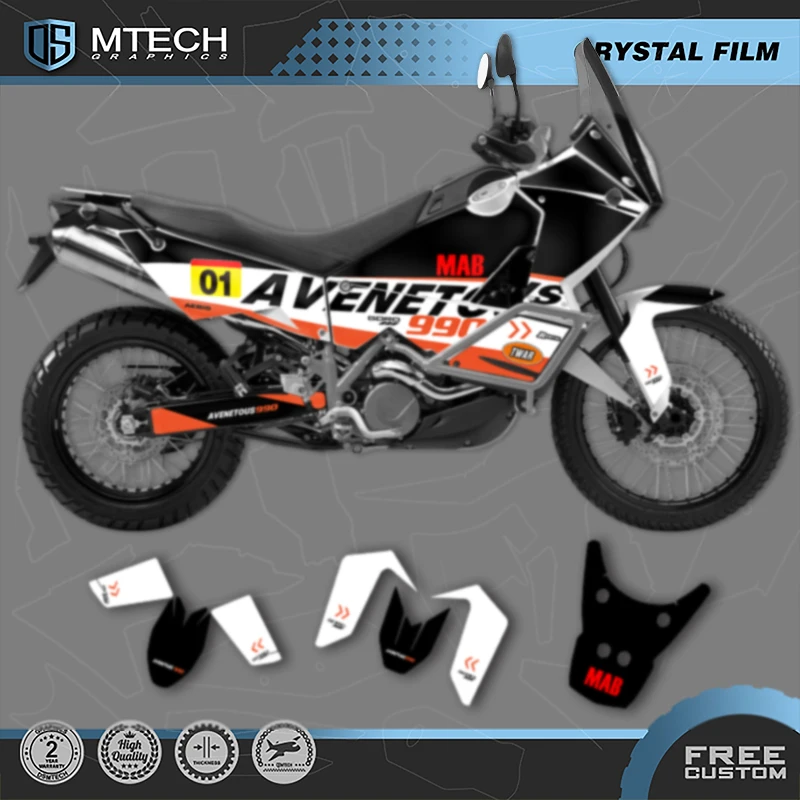 DSMTECH Custom Motorcycle Graphics Decals Stickers Kits For KTM 2003 2004 2005 2006 2007 2008 2009 2010 2011-2016 ADV990 005