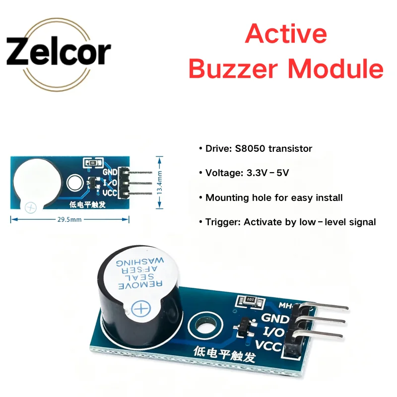 Buzzer Module Active Buzzer Module Passive Buzzer Module KY-006 Module KY-012 Module Low Level Trigger Buzzer Control Panel view 6