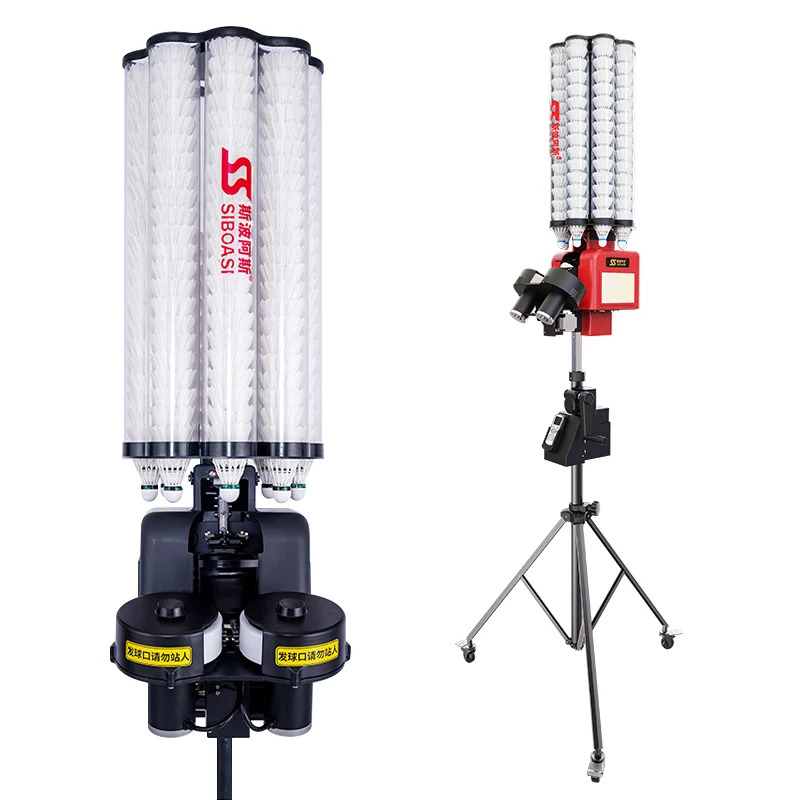

Siboasi Badminton Shuttlecock Feeder Equipment Smart Badminton Ball Shooting Machine B5 With 200 Ball Capacity
