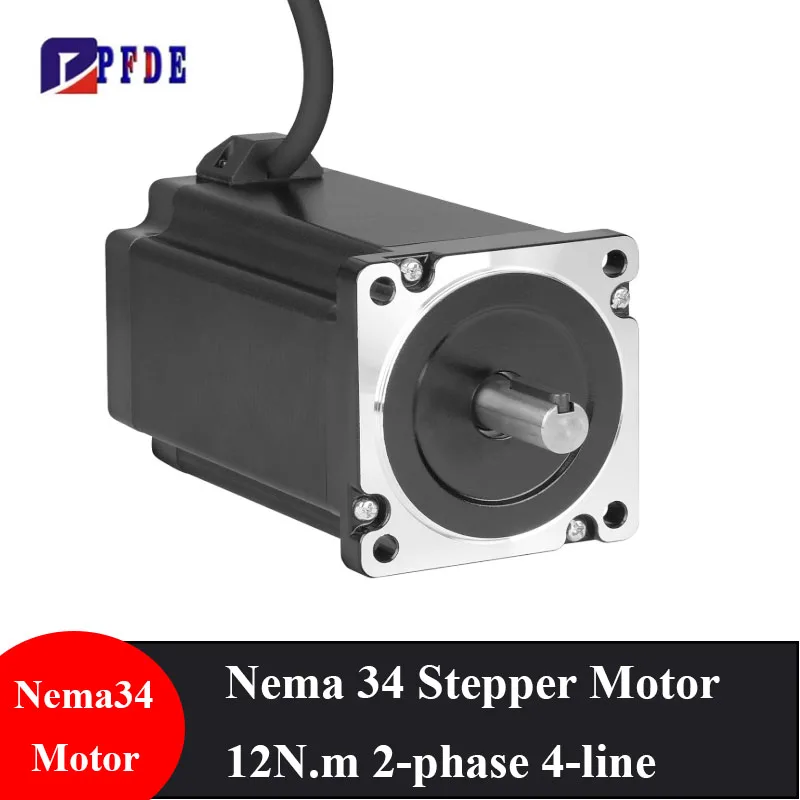 

Nema 34 Stepper Motor 1.8‌°‌ High Torque 12N.m(1812.63oz·in) Bipolar shaft dia 14mm for CNC Mill Lathe 3D Printer DIY Robot ﻿