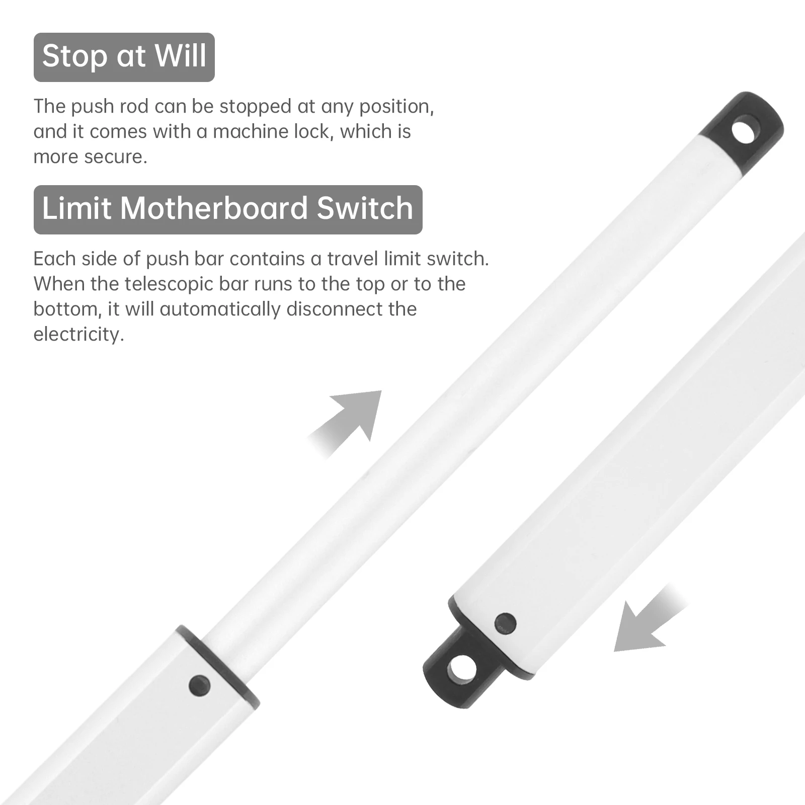 Mini Linearantrieb 24V DC – 150 N, 4 Mm/s, 15 Mm  Produktbild-Vorschau 4