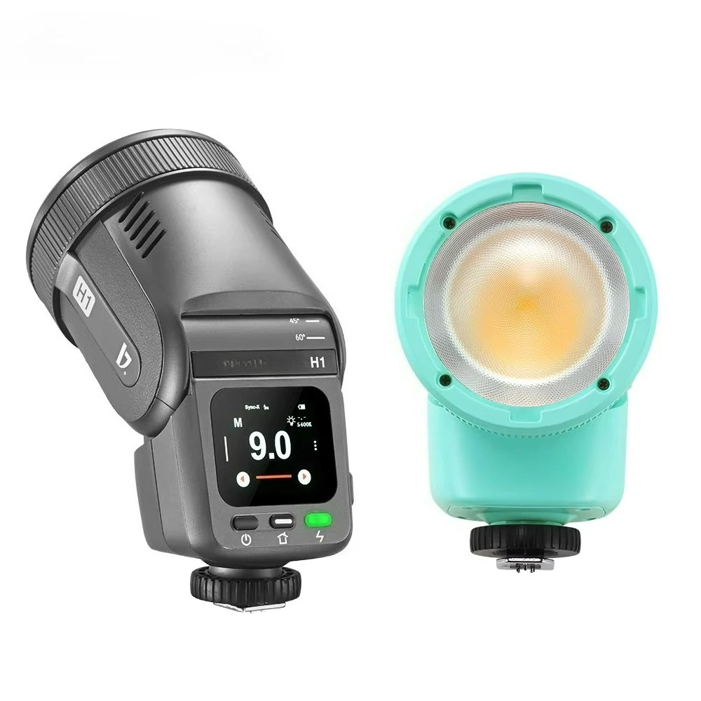 H1 Led Camera Flash Outdoor 2-in-1speedlite Portable Photography Lighting Hss Ttl Light