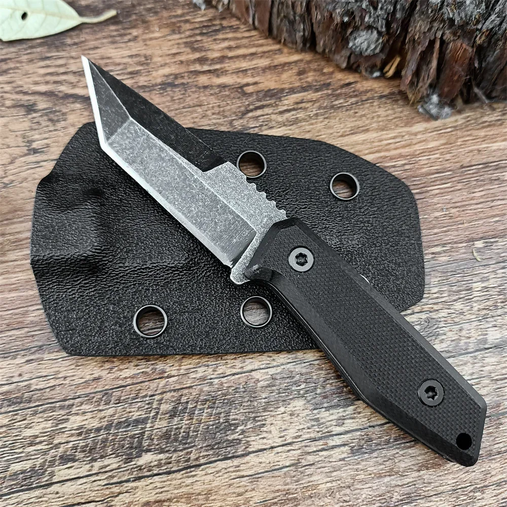 NEW Stonewashed DAR03 Keychain Fixed Blade Knife 8Cr13mov Blade G10 Handle Mini Neck Knife Outdoor EDC Camping Survival Tools