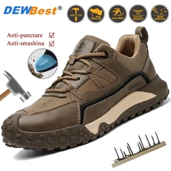 Men's lightweight wear-resistant electrician work shoes anti-smash anti-puncture steel head protective safety shoes