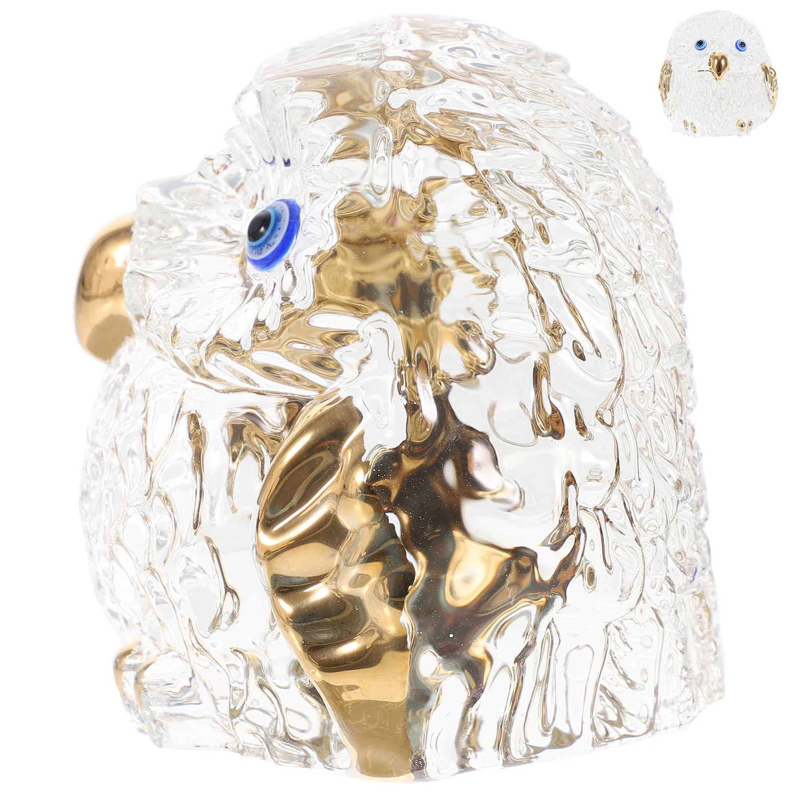 

Delicate Crystal Owl Shaped Craft Home Decor Item Tabletop Ornament for Living Room Bedroom Office Coffee Shop Halloween Party