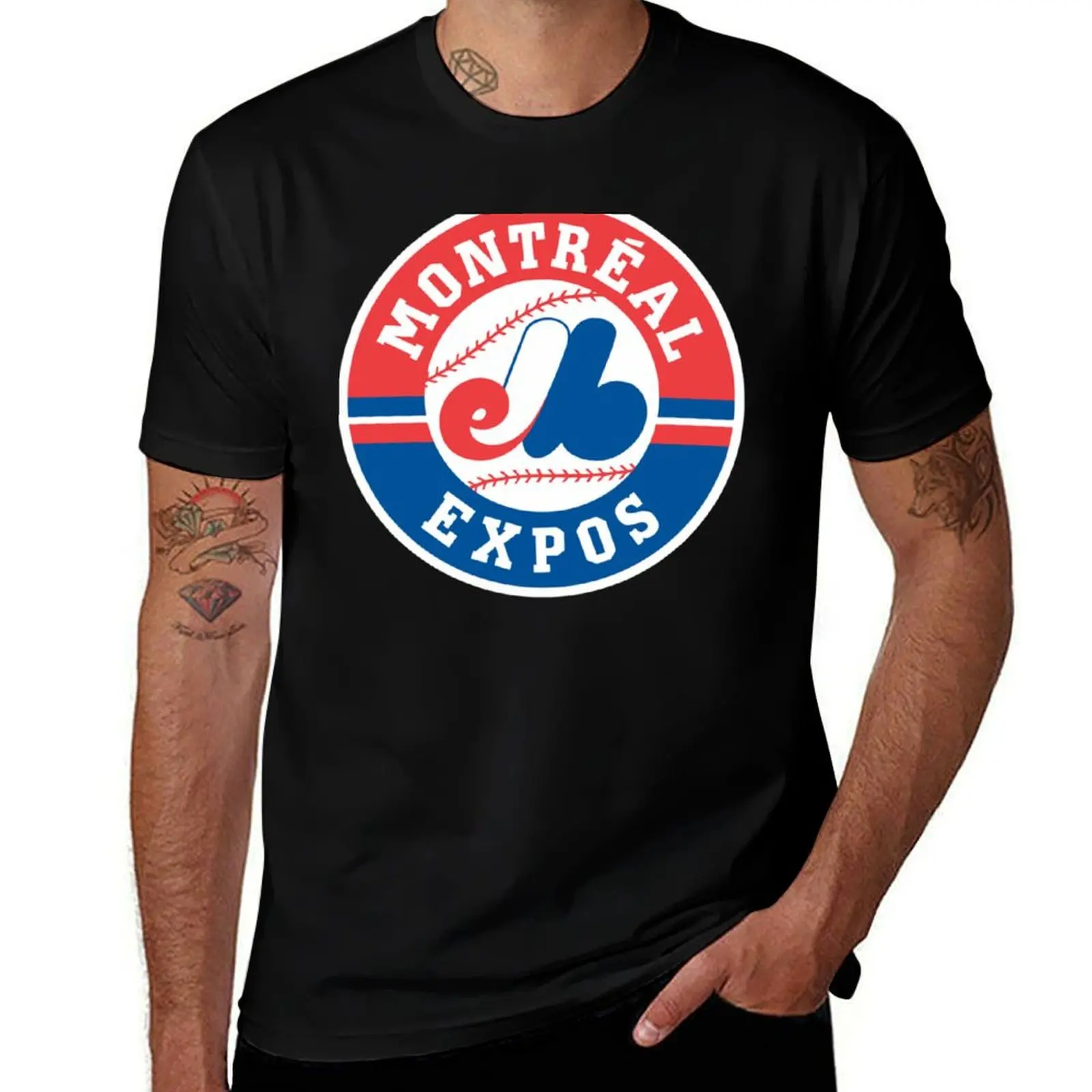 BEST SELLER - Montreal Expos (outline ireng) Merchandise T-Shirt Lightweight Sport Basic T-Shirt