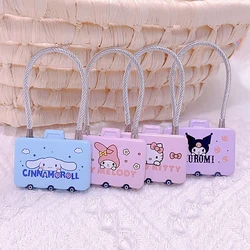 Sanrio Hello Kitty Digit Password Padlocks Anime Travel Security Lock for Luggage Cartoon Drawer Backpack Password Padlock Gifts