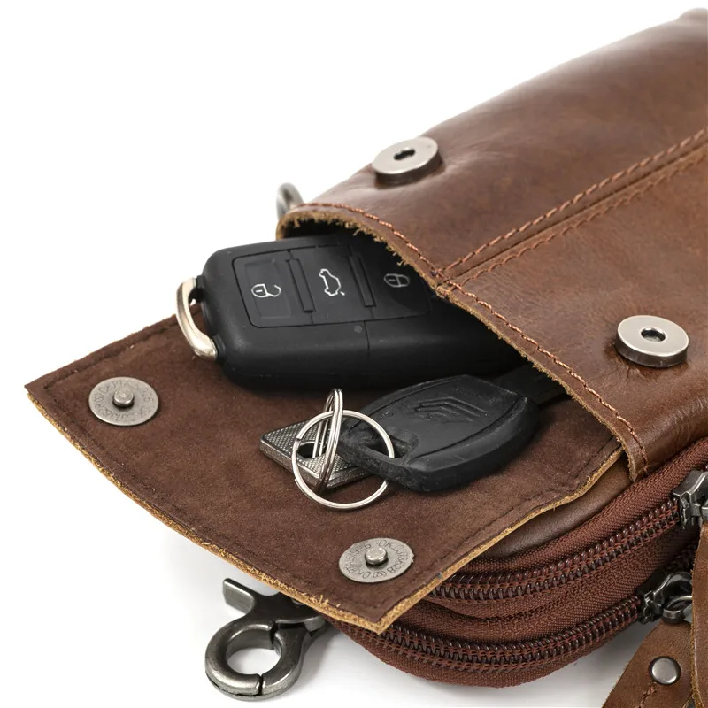 100% Echte Koe Lederen Mannen Crossbody Tas Vintage Schoudertas Voor Mannelijke Multifunctionele Telefoon Tassen Kwaliteit Bolsa