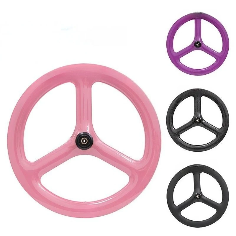 Folding car carbon fiber wheel set 20 inch three knife carbon wheel