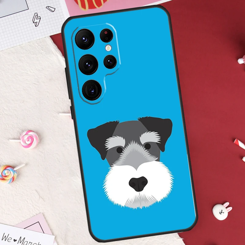 Miniature Schnauzer dog art Case For Samsung Galaxy S20 FE S21 S22 S23 Ultra S9 S10 Note 10 Plus Note 20 Ultra Cover