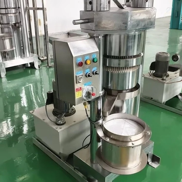 CE China Factory Making Equipment Mini Cacao Bean Hydraulic Cold Oil Extraction Cocoa Butter Press Machine for Small Business view 3