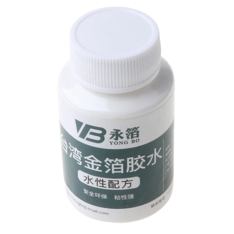 100g Gold Leaf Foil Glue Liquid Adhesive Epoxy Resin Water Based Metal Leaf Adhesive for DIY Decorative Craft Glass Wood