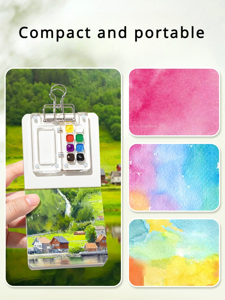 Acrylic Mini Watercolor Palette Empty 8/15 Grid Portable Paint Box Travel Painting Watercolor Packaging Paint Tray Art Supplies