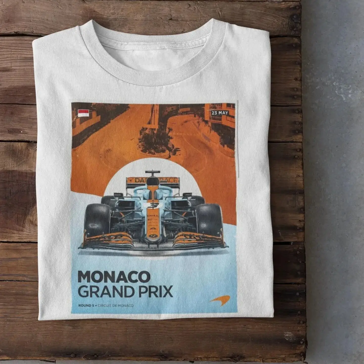 Vintage Monaco Grand Prix T Shirt Car Race Gp Poster Sweat Monte Carlo Top Motosport One Automobile Racing