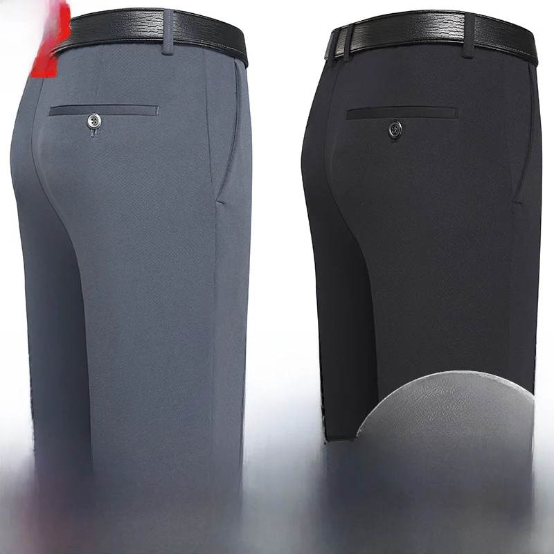 

New Men's Thi Casual Pants Spring Autumn Winter Long Trousers for Fathers 40-50 Years Old Suitable for Office And Casual Wear