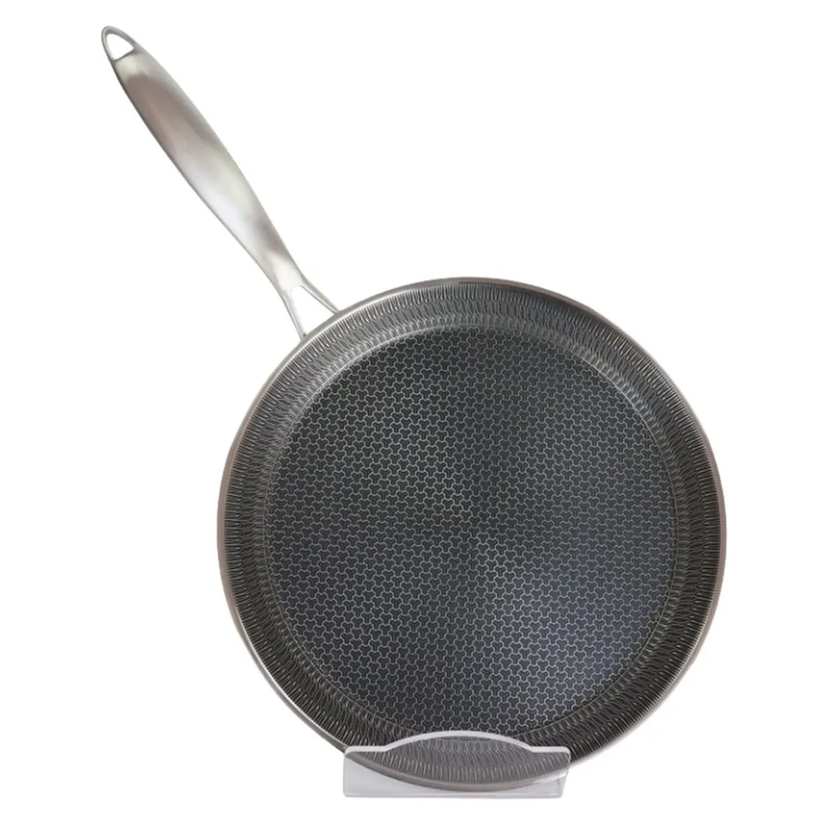 Stainless Steel Crepe Pan Non-Stick Pan Honeycomb Coating Frying Pan Pizza Pan 26 Kitchen Cookware Pancake Egg Pan
