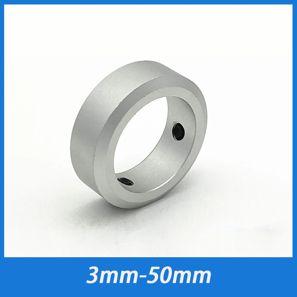 1Pcs Aluminum Alloy Set‑Screw Type Shaft Collar 3‑50mm Bore Lock Stop Collar with Screws for Metric Optical Shaft CNC Automation