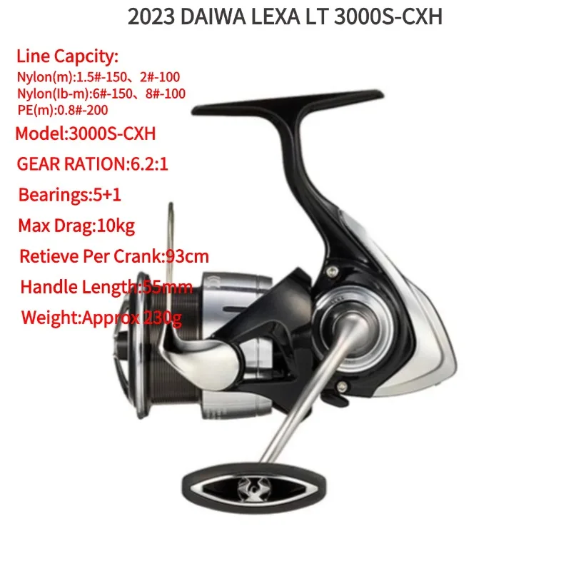 2023 DAIWA LEXA LT Spinning Fishing Reels 2500 2500S 2500-XH 3000S